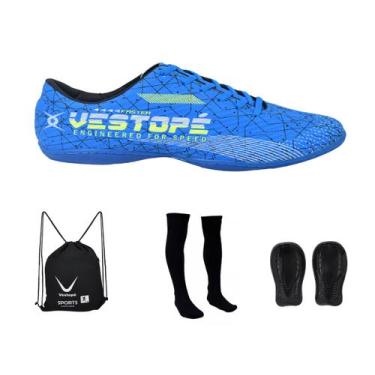 Imagem de Chuteira Futsal Futebol Vestope Faster Adulto Juvenil KIT BMCA1 - Vest