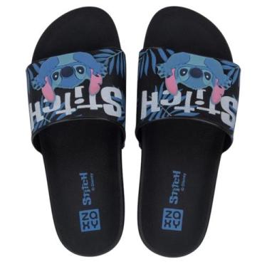Imagem de Chinelo Zaxy Disney Slide Feminina, Preto stitch, 35