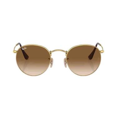 Imagem de Óculos de Sol Ray-Ban Round Metal Dourado 0RB3447 001/5153 - RAY BAN