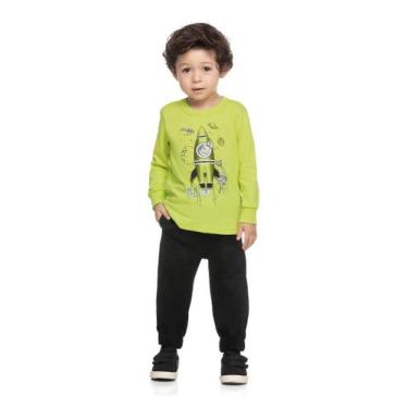 Imagem de Camiseta masc inf elian manga longa, Verde lima, 06