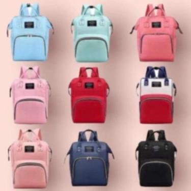 Imagem de Mochila Maternidade Bolsa Mamãe Bebê Multifunção JIMMY cores:aleatória