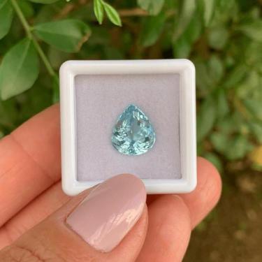 Imagem de Água Marinha Azul Gota 3,07ct - SP GEMAS