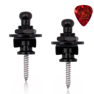 Imagem de Strap Lock Preto Trava Correia De Guitarra Violão Baixo - Bell