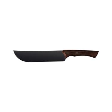 Imagem de Faca Churrasco Tramontina Black 8" Aço Inox Escuro e Cabo Madeira Prem