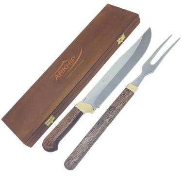 Imagem de Kit Churrasco Arkhip Picanheira Grill 10'' Cabo Arkwood Caixa, Pratead