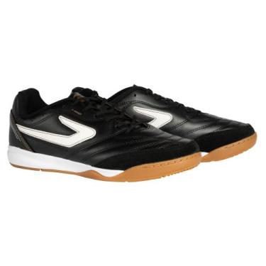 Imagem de Chuteira Futsal Topper Maestro TD IV Preto, Preto, Dourado, 43