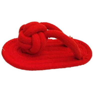 Imagem de Brinquedo Mordedor Cachorros Chinelo Corda 100% algodão - Bom Amigo, V