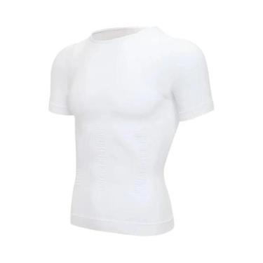 Imagem de Camisa Modeladora De Compressão Masculina Sem Costura Para Treino De C