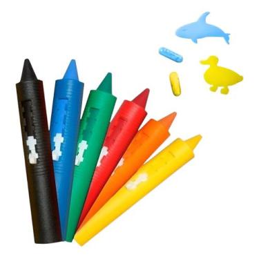 Imagem de Melhor Giz De Cera Retrátil Para Banho Color Joy 6 Cores, Vermelho, La