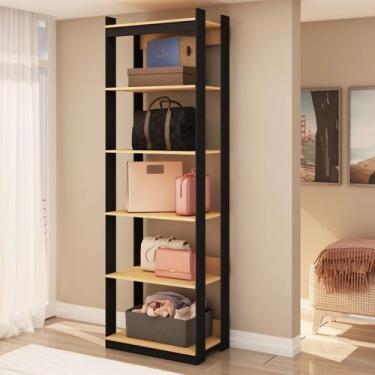 Imagem de Estante Guarda Roupa para Closet com Prateleiras Estilo Industrial Beg