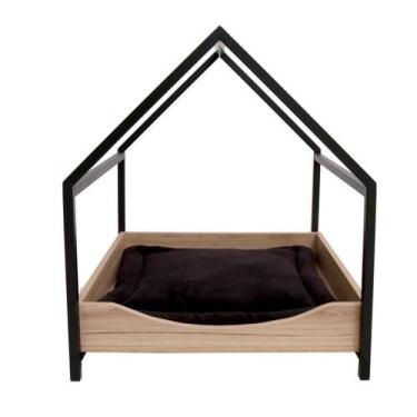 Imagem de Casa Pet Cat/Dog Porte Pequeno Est Cx Preto/Amadeirado - Lafatelli