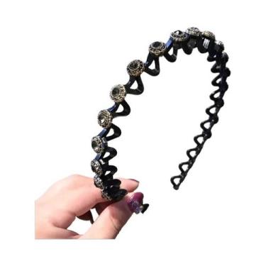 Imagem de Faixas De Cabelo Femininas Antiderrapantes Com Strass E Pérolas Em For