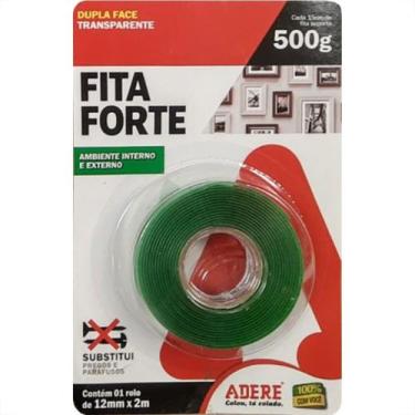 Imagem de Fita Dupla Face Adere Forte Acrilica Transparente Ambiente Interno/Ext