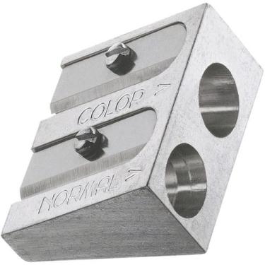 Imagem de Apontador Lápis Maquiagem Metálico Duplo Metal Faber Castel - Faber-Ca