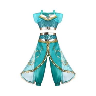 Imagem de Fantasia De Princesa Jasmine Para Meninas, Lâmpada Mágica De Aladdin, 
