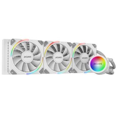 Imagem de Water Cooler PCYES Sangue Frio 3 ARGB White GHOST 360MM - TDP 350W - A