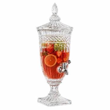 Imagem de Suqueira de vidro cristal 1.8l dispenser multiuso para água suco chá b