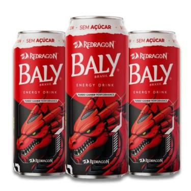 Imagem de Kit 3 Energéticos Gamer Baly E Redragon Morango e Pêssego Sem Açúcar 4