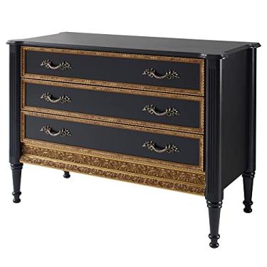 Imagem de Cômoda Decorativa Munchen com 3 Gavetas Preto - Gran Belo