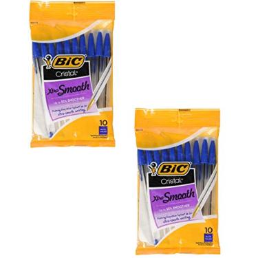 Imagem de BIC 751766084321 Cristal Xtra Smooth Pens Blue Medium Point. 10-Pack (80)