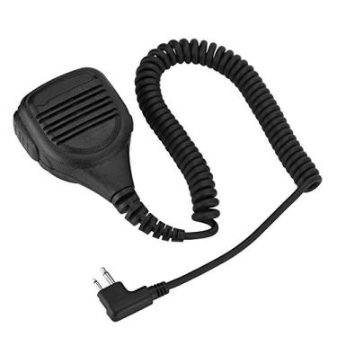 Imagem de Mugast 3,5 mm fone de ouvido alto-falante portátil, à prova d'água PTT Walkie-Talkie rádio microfone de mão com clipe de fixação compatível com Motorola GP88S, GP2000, GP88, GP3688, etc.