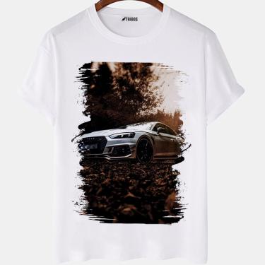 Imagem de Camiseta masculina Audi RS5 CArro Famoso Foto Arte Camisa Blusa Branca Estampada
