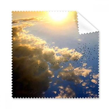 Imagem de Pano de limpeza laranja Sunshine azul céu nuvens limpador de óculos de tela de telefone 5 peças