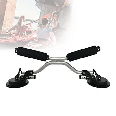 Imagem de YANIWAX Assistente de carga de rolo de caiaque de ajuste de 45°, assistência de carga de rolo de sucção com ventosas resistentes para montagem de caiaques e canoas em partes superiores de carro