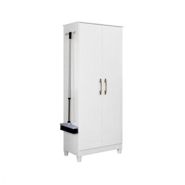Imagem de Armário Multiuso Moval Jade 2 Portas De Giro Com 4 Ganchos Branco