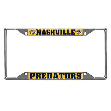 Imagem de FANMATS Moldura para placa de licença NHL Nashville Predators placa emoldurada, cores do time, tamanho único