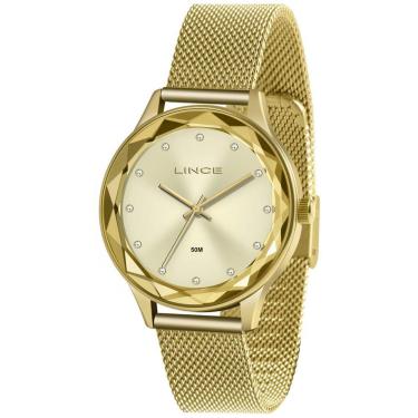 Imagem de Relógio Lince Feminino Ref: Lrg4707l C1kx Casual Dourado