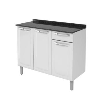 Imagem de Balcão Rose - 3 Portas e 1 Gaveta - IG3G1-105