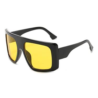 Imagem de Óculos de sol femininos de tamanho grande, óculos de sol femininos, vintage, óculos de sol grandes, masculinos, tons de gradiente de hip hop, 7, china