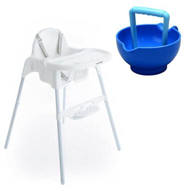 Imagem de Cadeira de Refeição Macaron E Amassador de Papinha Azul