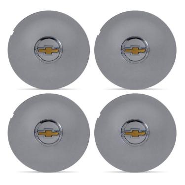 Imagem de Jogo 4 Calota Centro Roda Zunky ZK450 Ventilador Aro 17 Prata