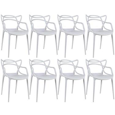 Imagem de Kit - 8 x Cadeiras Masters Allegra - Cinza claro