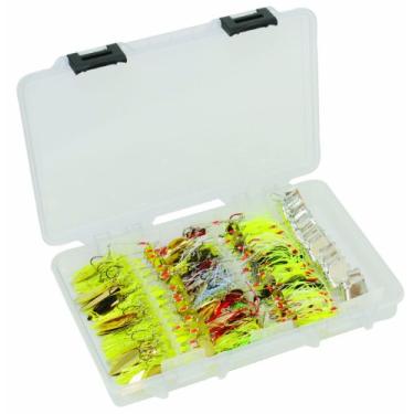Imagem de Plano Elite Series Spinnerbait e Buzzbait StowAway 3700, transparente, comporta até 39 iscas, armazenamento e organizador de equipamentos de iscas sem emaranhados, caixas utilitárias para pesca