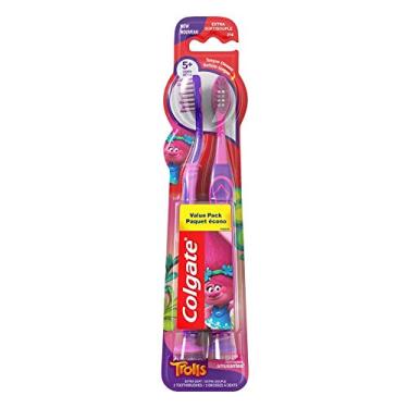 Imagem de Colgate Palmolive Escova de dentes infantil, trolls, extra macio – 2 unidades (pacote com 1)