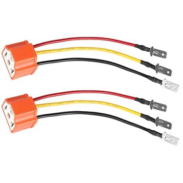 Imagem de Soquetes H4 de cerâmica H4 para conector de farol adaptador de 3 pinos para carro, caminhão, barco, farol marítimo, retrofit (2 peças)