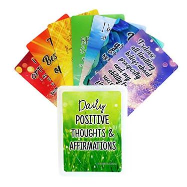Imagem de Because I'm Happy Cartões de afirmação positiva – 54 afirmações, mais de 150 perguntas inspiradoras – Deck colorido com caixa de armazenamento – Kit diário de autocuidado e presentes para crianças, adolescentes, homens e mulheres