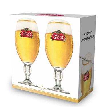 Imagem de Stella Artois Chalice – Conjunto de presente com 2 unidades – Produto oficial – Copos de cerveja com capacidade de 33 ml