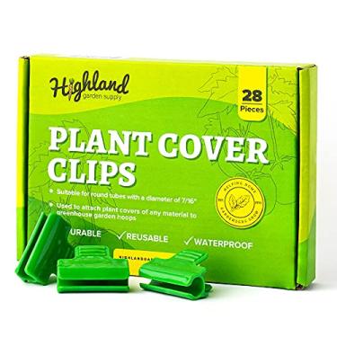 Imagem de Clipes de estufa grampos de cobertura de planta para clipes de cobertura de rede de estufa para tubos e grampos de argola de pressão para túnel de rede de PVC aros de casa verde capa de filme de linha de jardim proteção contra congelamento 3,8 cm pacote com 28