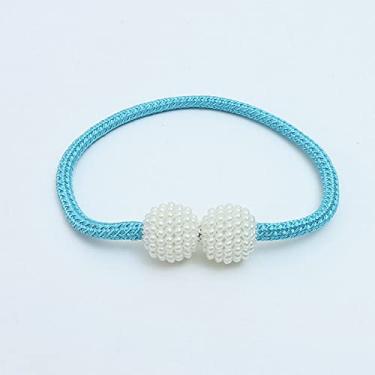 Imagem de Amarrações de cortina Correias e cordas de cortina sem atração magnética sem perfurações para armazenar acessórios de fivela de cortina magnética, T7,4 pcs