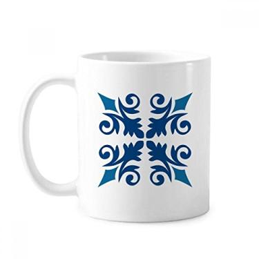 Imagem de Caneca decorativa Marrocos flor azul padrão cerâmica cerâmica café porcelana xícara louça louça