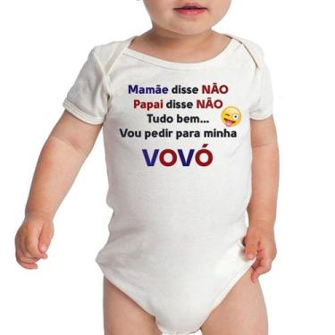 Roupa Body Bebê Infantil Vou Jogar Padel Com Meu Vovô