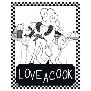 Imagem de Placa Em Mdf E Papel Decor Home Love A Cook Dhpm-056 - Litoarte