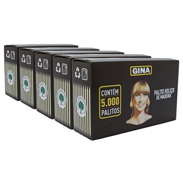 Imagem de Kit 5 caixas de Palitos de Dentes Roliços de Madeira Gina petiscos restaurante e lanchonete 5000 un