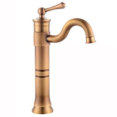 Imagem de LIDON Torneira para pia de banheiro torneira de banheiro antiga torneira de 360° para pia de banheiro girar torneira da bacia pia do banheiro para exterior, antigo B (cor: antigo C)