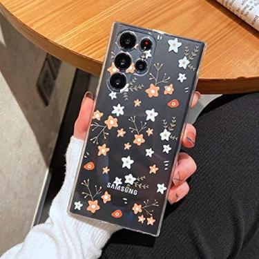 Imagem de Capa de silicone transparente linda flor para Samsung S20 FE S21 Ultra S22 Plus Note 10 Pro 20 A13 A53 A33 A73 Capa de Proteção de Lente, JKYellowHua, Para Samsung A13 4G