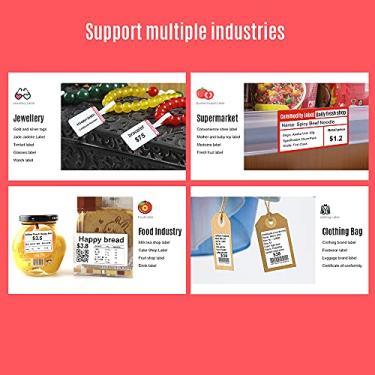 Imagem de LUGU Rolo de papel de impressão térmica em b nco pa impresso de etiquetas b21 código de bar s preço tamanho nome papel de etiqueta à prova dwaterproof água à prova de ó resistente a sgos 40*15mm 460